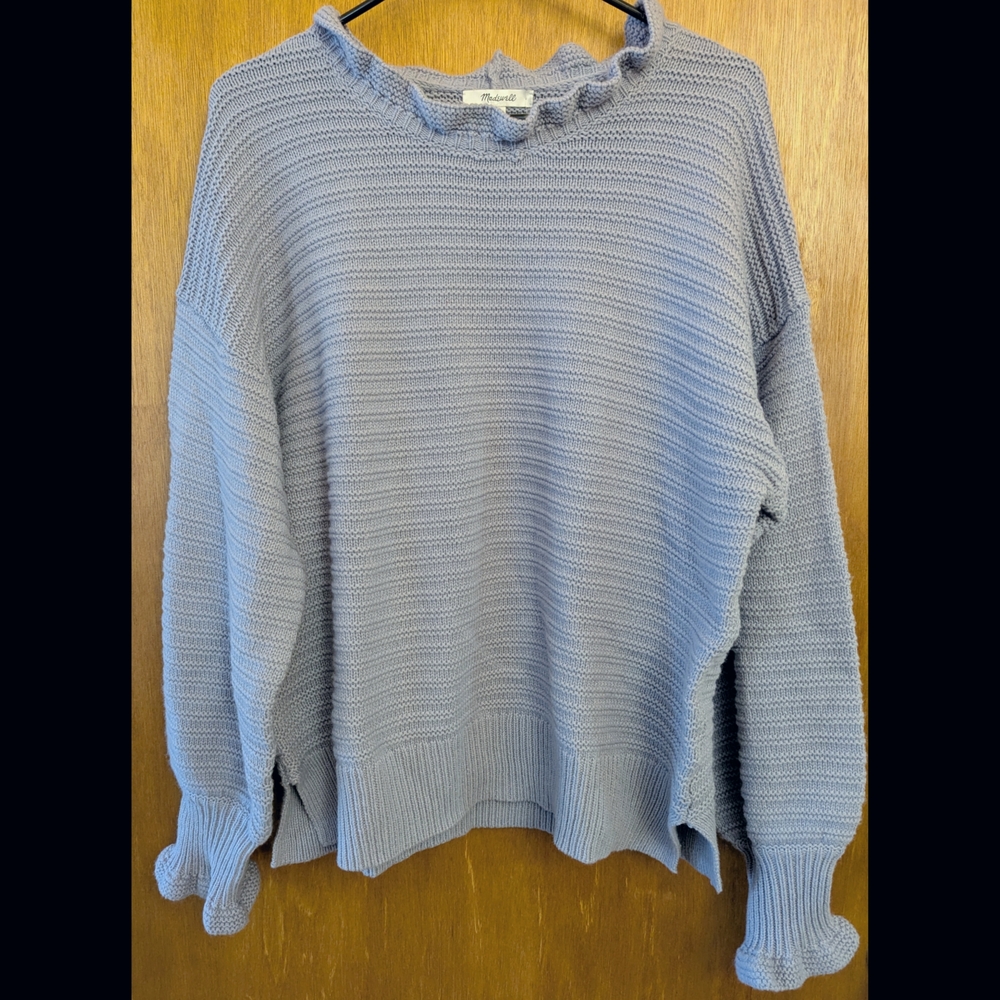 Madewell Lavender Ruffled Women's Sweater